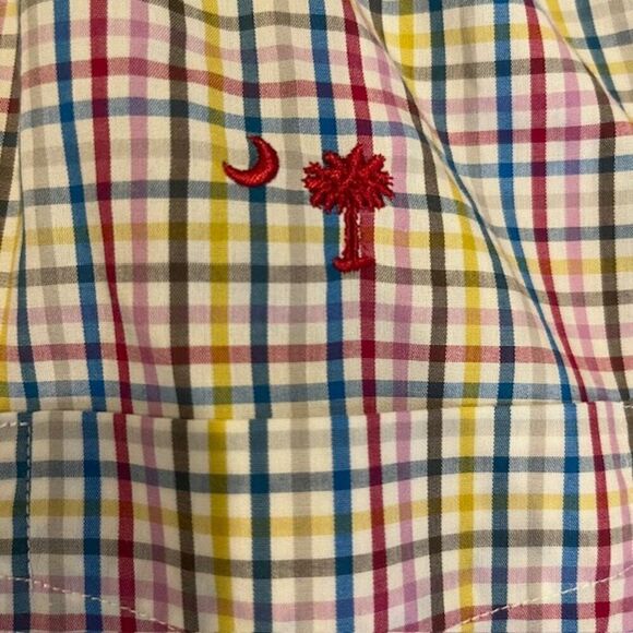 Craig Reagin Multicolor Plaid Button Front Shirt Palmetto Moon Men's Size Small - Picture 6 of 9